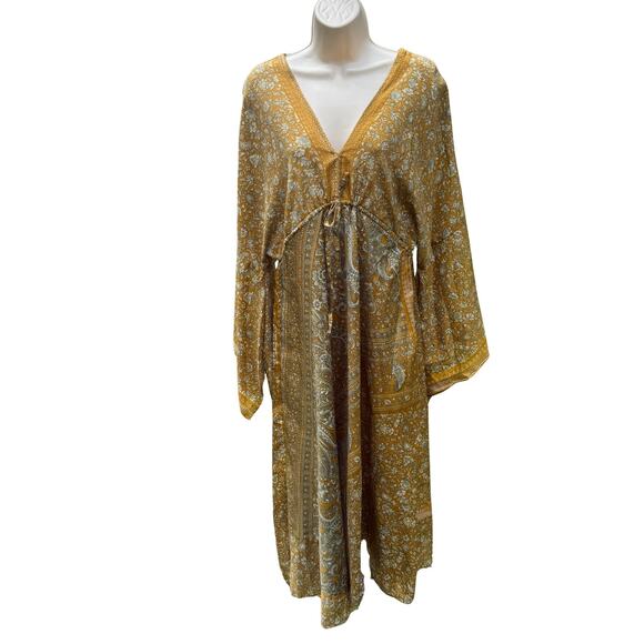 MT COLLECTION | Silk Blend One Size Boho Dress - Picture 1 of 13